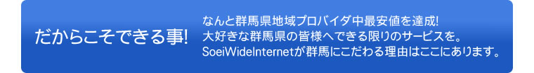 群馬最安値プロバイダー